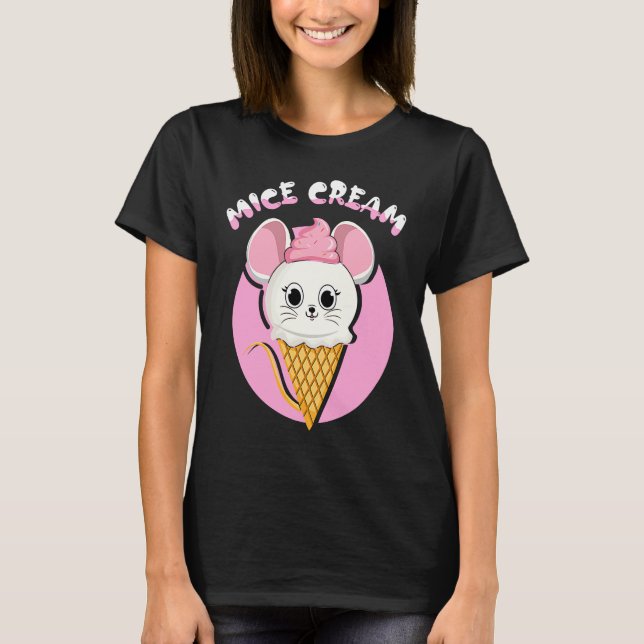 Frozen Food Mouse  Foodie Mice Cream T-Shirt (Front)
