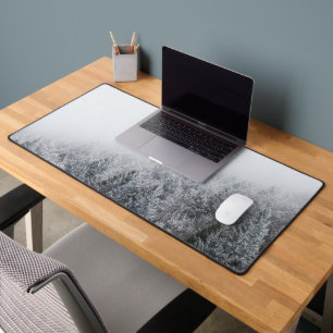 Frozen forest desk mat