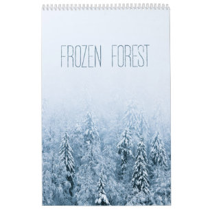 Frozen forest winter ice snow photography calendar