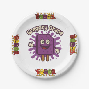 Frozen Fun Birthday featuring Gregory Grape Paper Plate