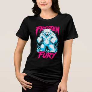Frozen Fury Polar Bear Graphic Women's T-Shirt Tri-Blend Shirt