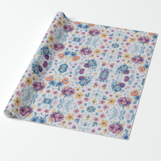 Frozen Garden's Arctic Bouquets Wrapping Paper