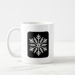 Frozen Geometry – Minimal Snowflake Coffee Mug