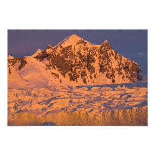 frozen glacial mountain landscape along the photo print