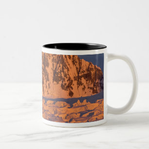 frozen glacial mountain landscape along the Two-Tone coffee mug