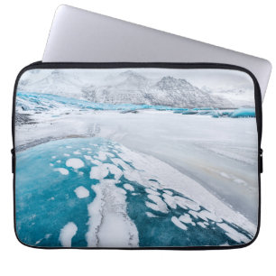 Frozen glacier ice, Iceland Laptop Sleeve