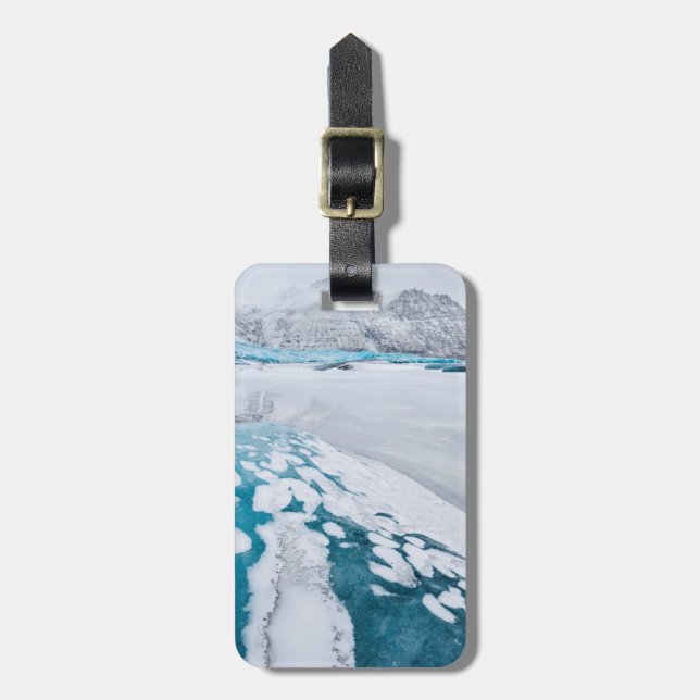 Frozen glacier ice, Iceland Luggage Tag (Front Vertical)