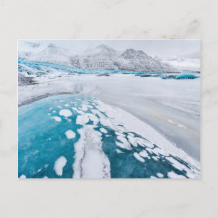 Frozen glacier ice, Iceland Postcard