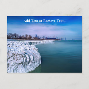 Frozen Glacier Of The Windy City Postcard