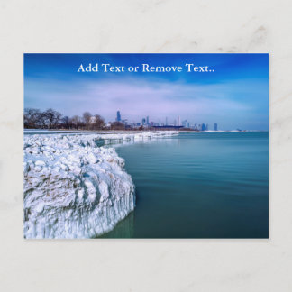 Frozen Glacier Of The Windy City Postcard