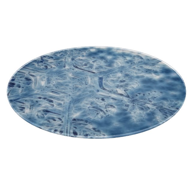 Frozen Ice Crystal Fractal Snowflake Cutting Board (Corner)
