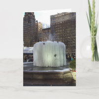 Frozen Ice Fountain Bryant Park New York City NYC
