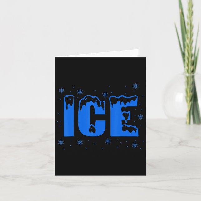 Frozen Ice G Fun Halloween Costume  Card (Front)