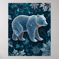 Frozen Ice Polar Bear Crystal Arctic Animal 🐻‍❄️