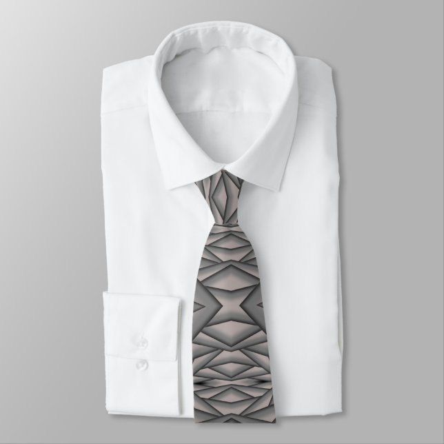 Frozen In Time Abstract Art Tie (Tied)
