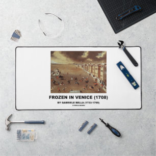 Frozen In Venice (1708) by Gabriele Bella Desk Mat