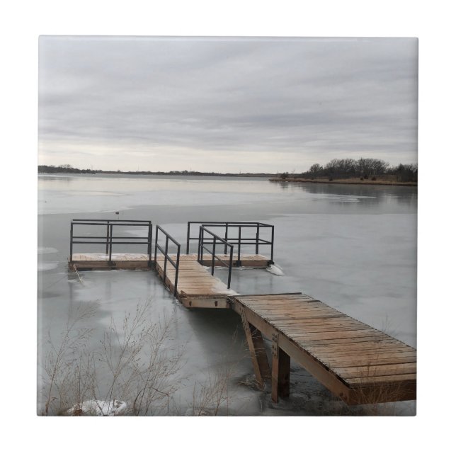 Frozen lake ceramic tile (Front)