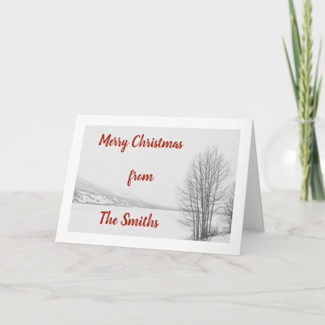 Frozen Lake Christmas Card (Front)
