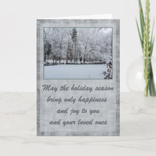Frozen Lake Christmas Holiday Card