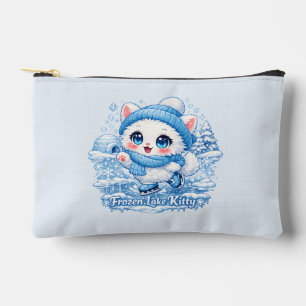 Frozen Lake Kitty – Cute Ice Skating Cat Accessory Pouch