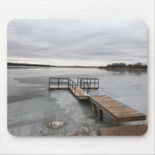 Frozen lake mouse pad