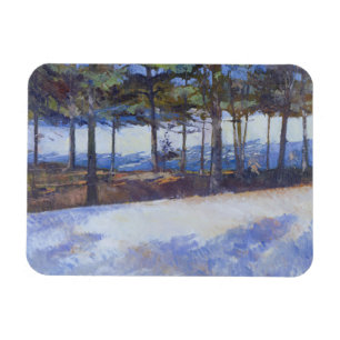 Frozen Lake New York State Magnet