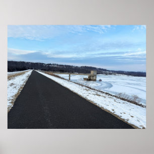 Frozen Lake with Path Poster