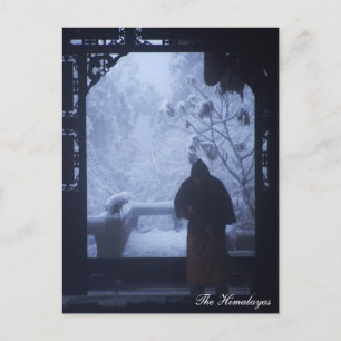 Frozen Land, Winter, Buddhist Monk / China Postcard