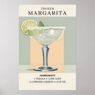 Frozen Margarita cocktail  Poster