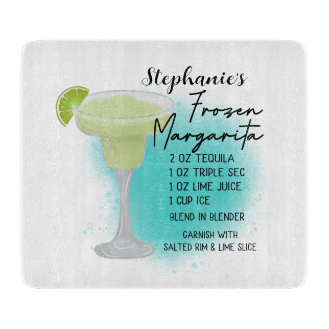 Frozen Margarita Recipe Personalised  Cutting Board (Front)
