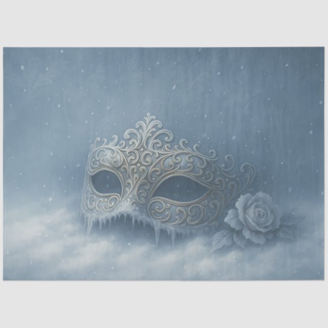 Frozen Masquerade Winter Gothic Decoupage Paper (Front)