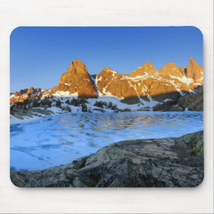 Frozen Minaret Lake Sunrise - Sierra Nevada Mouse Pad