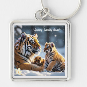 "Frozen Moments of Tiger Joy" Key Ring