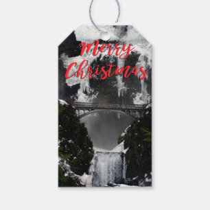 Frozen Multnomah Falls Christmas Tags