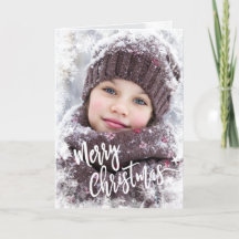 Frozen Photo Christmas Greeting Card Ice Snowflake