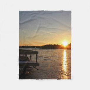 Frozen Reflection Fleece Blanket