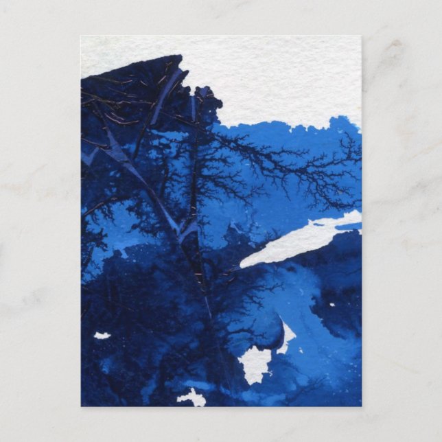 "Frozen Ridge #1" Abstract Design Postcard (Front)