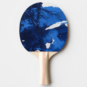 "Frozen Ridge #1" Abstract Ping Pong Paddle