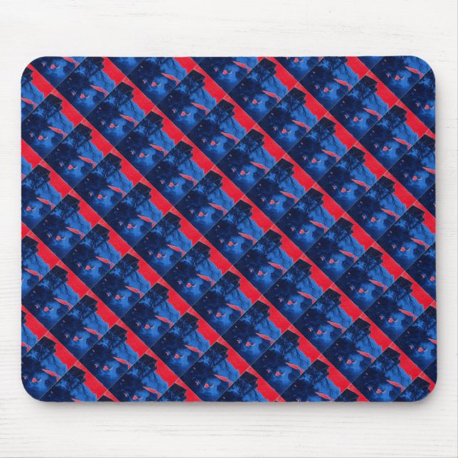 "Frozen Ridge 1"  Tiled Abstract Design Mousepad (Front)