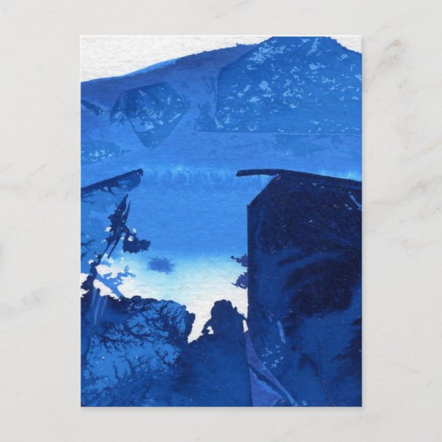 "Frozen Ridge #3" Abstract Design Postcard (Front)