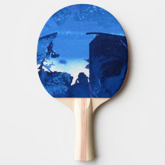 "Frozen Ridge #3" Abstract Ping Pong Paddle