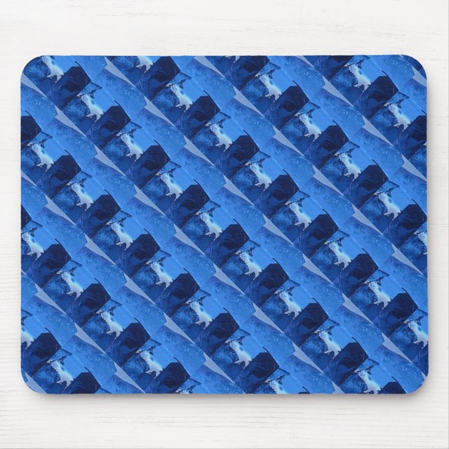 "Frozen Ridge 3"  Tiled Abstract Design Mousepad (Front)