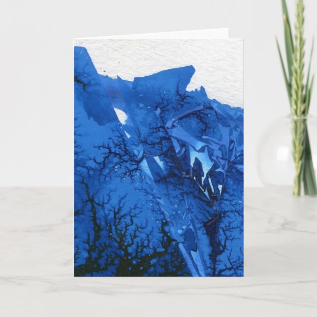 "Frozen Ridge #4" Abstract Design Greeting Card (Front)