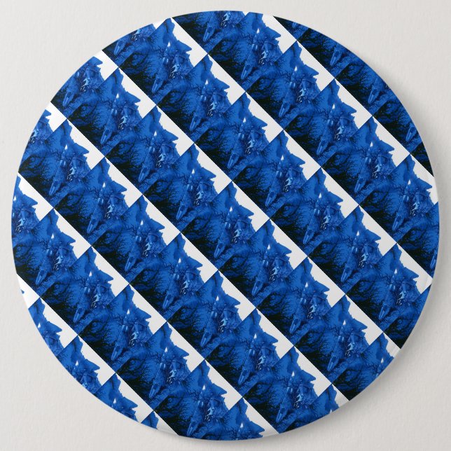 "Frozen Ridge #4 tiled image" Abstract Art Button (Front)