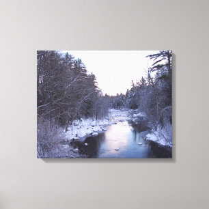Frozen River of Snow Canvas Print