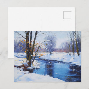 Frozen Riverbanks in the Havelland Landscape Postcard