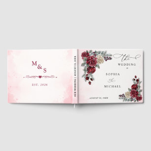 Frozen Roses Winter Wedding Guest Book