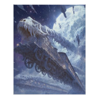 Frozen Sky Fortress Amidst Cosmic Storm