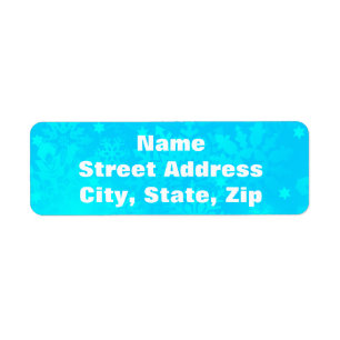 Frozen Snowflakes Return Address Label
