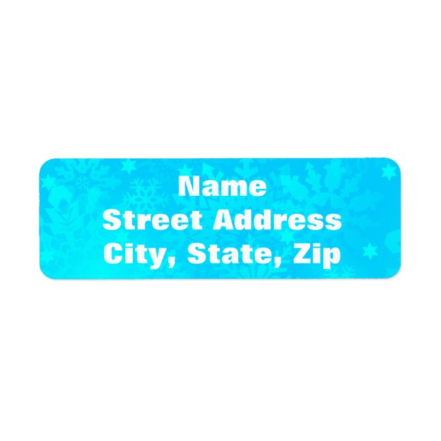 Frozen Snowflakes Return Address Label (Front)